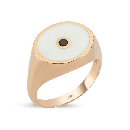 Beyaz Mineli Serçe Parmak Yüzüğü Altınkenti'nin ALTIN TAŞLI YÜZÜK modellerinden biridir. 14 ayar altın yüzük modelleri ve fiyatları.