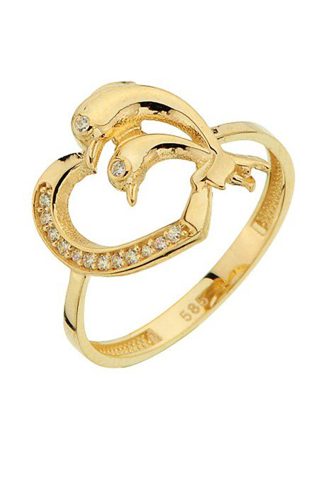 Altın Kalpli Yunus Yüzük Altınkenti'nin Altın Kalpli Yüzük kategorisindeki altın yüzük modelleri ve fiyatları takılarından birisidir.