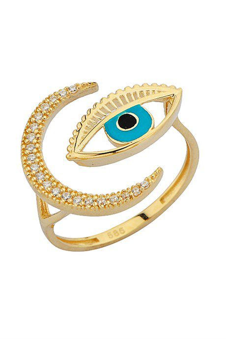 Altın Kirpikli Göz Ay Yüzük Altınkenti'nin Altın Mineli Yüzük kategorisindeki altın yüzük modelleri ve fiyatları takılarından birisidir.