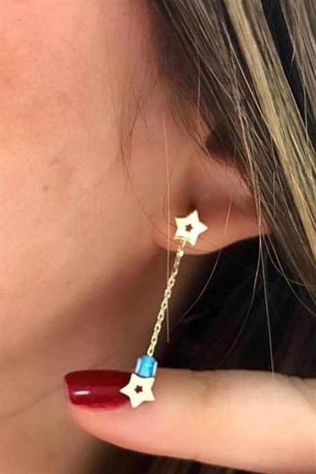 Altın Sallantılı Yıldız Küpe Altınkenti'nin AK-G1203 SKU'lu altın küpe modelleri veya altın küpe fiyatlarınden birisidir.