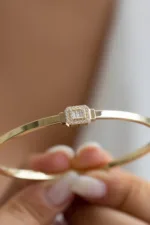 Altın Baget Taşlı Bilezik 3 Altın Baget Taşlı Bilezik, 14 Ayar Altın, Sarı renk, Zirkon, galeri görünümü