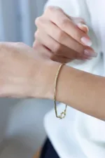 Altın Balık Sırtı Zincir Bileklik 3 14 Ayar Altın, Sarı renk, Taşsız özellikli Altın Balık Sırtı Zincir Bileklik detay görünümü