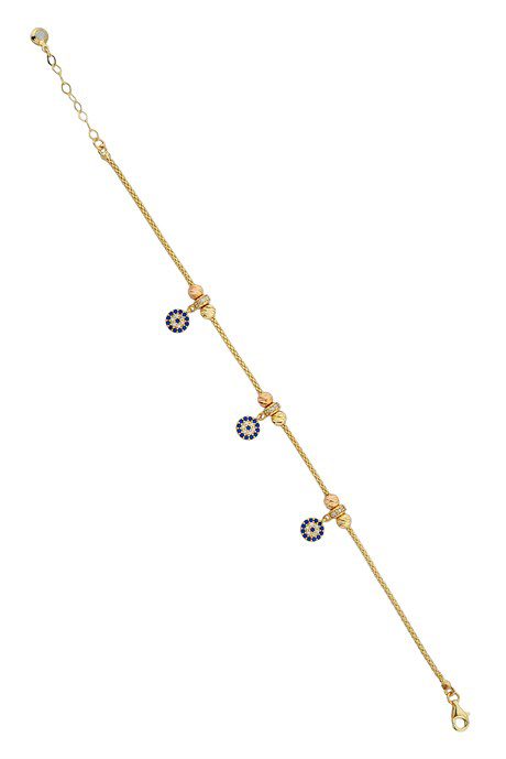 Altın Dorika Toplu Nazar Boncuklu Bileklik Altınkenti'nin AK-G4778 SKU'lu altın künye veya bileklik modelleri ve fiyatlarınden birisidir.