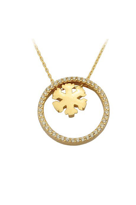 Altın Halka Kar Tanesi Kolye Altınkenti'nin AK-G1586 SKU'lu altın kolye modelleri veya altınlı kolye fiyatlarınden birisidir.