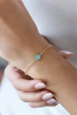 Altın Mineli Nazar Bileklik 3 Altın Mineli Nazar Bileklik, 14 Ayar Altın, Sarı renk, Taşsız, galeri görünümü