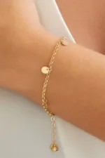 Altın Pullu Bileklik 3 14 Ayar Altın, Sarı renk, Taşsız özellikli Altın Pullu Bileklik detay görünümü