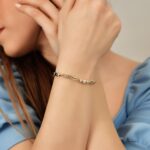 14 Ayar Altın, Sarı renk, 5.75 gr özellikli 14 Ayar Altın Mineli Dorika Toplu Bileklik