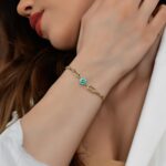 14 Ayar Altın Mineli Kuzey Yıldızı Bileklik 3 14 Ayar Altın Mineli Kuzey Yıldızı Bileklik, 14 Ayar Altın, Sarı renk, 3.87 gr, detay görünümü