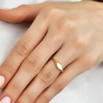 Minimalist Düz Parlak Yüzeyli Altın Yüzük 3 14 Ayar Altın, Sarı renk, 1.40 gr özellikli Minimalist Düz Parlak Yüzeyli Altın Yüzük detay görünümü