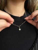 Minimalist Parlak Altın Yıldız Kolye 4 14 Ayar Altın, Sarı renk, 1.72 gr özellikli Minimalist Parlak Altın Yıldız Kolye galeri görünümü
