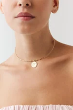 Başak Damga Uçlu Tel Choker 3 Başak Damga Uçlu Tel Choker, 14 Ayar Altın, Sarı renk, 7.51 g, detay görünümü