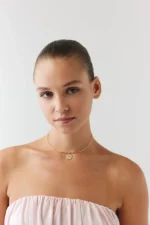 Başak Damga Uçlu Tel Choker 4 Başak Damga Uçlu Tel Choker, 14 Ayar Altın, Sarı renk, 7.51 g, galeri görünümü