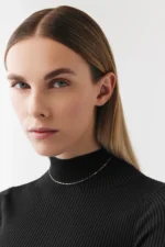 Çubuk Zincir Choker 3 14 Ayar Altın, Sarı renk, 3.77 g özellikli Çubuk Zincir Choker yakın plan görünümü