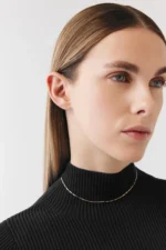 Çubuk Zincir Choker 4 Çubuk Zincir Choker, 14 Ayar Altın, Sarı renk, 3.77 g, farklı açıdan görünümü