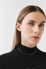 Çubuk Zincir Choker 5 14 Ayar Altın, Sarı renk, 3.77 g özellikli Çubuk Zincir Choker tasarım detay görünümü