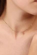 Deniz Yıldızlı Ezme Forse Zincir Choker 3 14 Ayar Altın, Sarı renk, 1.33 g özellikli Deniz Yıldızlı Ezme Forse Zincir Choker galeri görünümü