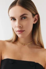 Göz Figür Choker 4 14 Ayar Altın, Sarı renk, 5.12 g özellikli Göz Figür Choker farklı açıdan görünümü