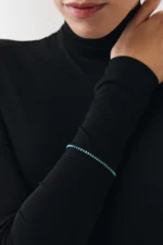 Mavi Dorika Bileklik 4 Mavi Dorika Bileklik, 14 Ayar Altın, Sarı renk, 5.21 g, detay görünümü