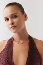 Minimal Işıl Choker 5 Minimal Işıl Choker farklı açıdan görünümü – 14 Ayar Altın, Sarı renk, 8.69 g