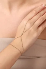 14 Ayar Altın, Sarı renk, 2.25 g özellikli Minimal Taşlı Kutup Yıldızlı Aynalı Zincir Tek Tur Şahmeran farklı açıdan görünümü