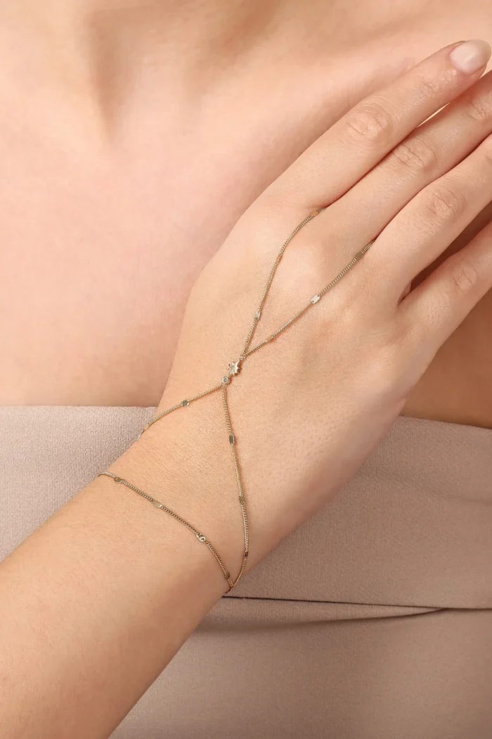 14 Ayar Altın, Sarı renk, 2.25 g özellikli Minimal Taşlı Kutup Yıldızlı Aynalı Zincir Tek Tur Şahmeran farklı açıdan görünümü