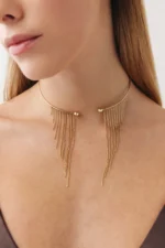 Özel Tasarım Diva Choker, 14 Ayar Altın, Sarı renk, 12.73 g