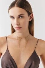 Özel Tasarım Diva Choker 4 14 Ayar Altın, Sarı renk, 12.73 g özellikli Özel Tasarım Diva Choker yakın plan görünümü