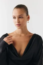 Özel Tasarım Zikzak Çubuk Shakira Choker 2 14 Ayar Altın, Sarı renk, 5.44 g özellikli Özel Tasarım Zikzak Çubuk Shakira Choker