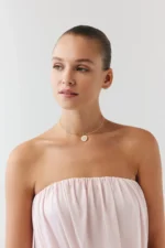 Parıltı Lotus Uç Tel Choker 3 Parıltı Lotus Uç Tel Choker detay görünümü – 14 Ayar Altın, Sarı renk, 7.78 g