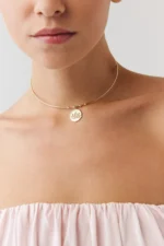 Parıltı Lotus Uç Tel Choker 4 14 Ayar Altın, Sarı renk, 7.78 g özellikli Parıltı Lotus Uç Tel Choker galeri görünümü