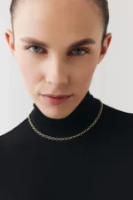 Sade Zincir Choker 4 Sade Zincir Choker galeri görünümü – 14 Ayar Altın, Sarı renk, 7.66 g