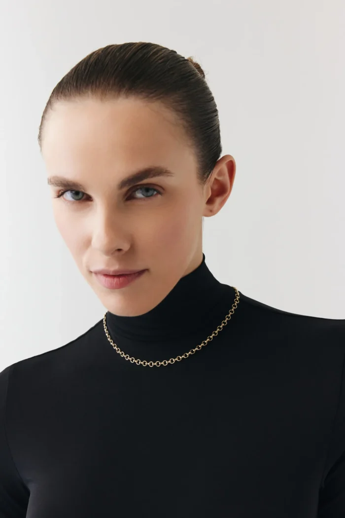 Sade Zincir Choker galeri görünümü – 14 Ayar Altın, Sarı renk, 7.66 g