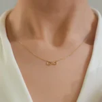 Altın Sonsuzluk Kolye 7 Altın Sonsuzluk Kolye, 8 Ayar Altın, Sarı renk, Taşsız, tasarım detay görünümü