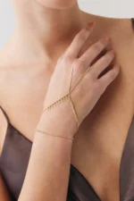 Altın Shakira Püsküllü Şahmeran Bileklik detay görünümü – 14 Ayar Altın, Sarı renk, 4.66 g