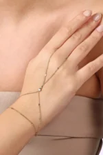 Taşlı Çizgili Konik Aynalı Zincir Tek Tur Şahmeran 3 14 Ayar Altın, Sarı renk, 2.42 g özellikli Taşlı Çizgili Konik Aynalı Zincir Tek Tur Şahmeran detay görünümü