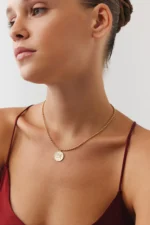 Top Zincir Pusula Kolye 4 14 Ayar Altın, Sarı renk, 9.06 g özellikli Top Zincir Pusula Kolye galeri görünümü
