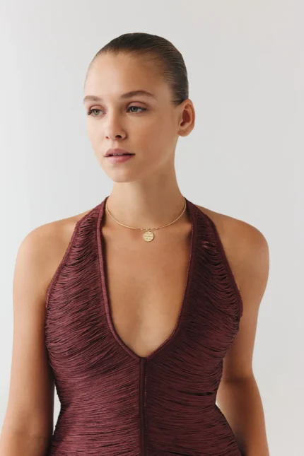 14 Ayar Altın, Sarı renk, 7.52 g özellikli Yaşam Çiçeği Uç Tel Choker