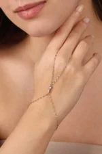 Yuvarlak Taşlı Çubuklu Şahmeran 3 14 Ayar Altın, Sarı renk, 1.25 g özellikli Yuvarlak Taşlı Çubuklu Şahmeran tasarım detay görünümü