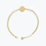 Altın Lotus Damga Bileklik – 14 Ayar Altın, Sarı renk, 3.28 g