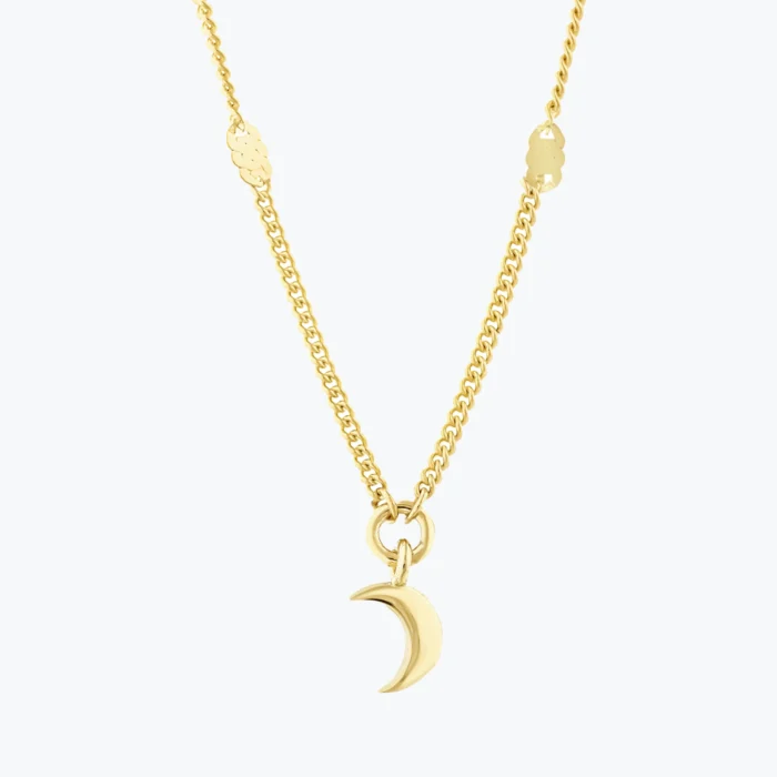 Aylı Aynalı Zincir Choker 1 Aylı Aynalı Zincir Choker, 14 Ayar Altın, Sarı renk, 1.82 g