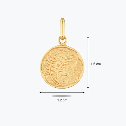 14 Ayar Altın, Sarı renk, 0.90 g özellikli Başak Damga Bileklik Charm galeri görünümü