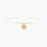 Başak Damga Uçlu Tel Choker, 14 Ayar Altın, Sarı renk, 7.51 g