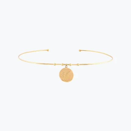 Başak Damga Uçlu Tel Choker, 14 Ayar Altın, Sarı renk, 7.51 g