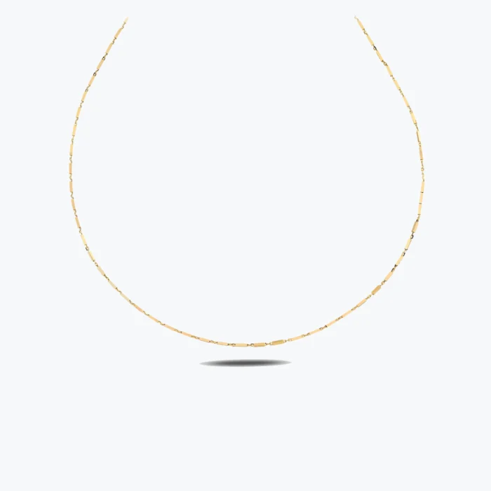 Çubuk Zincir Choker 1 Çubuk Zincir Choker, 14 Ayar Altın, Sarı renk, 3.77 g