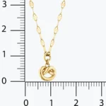 Düğümlü Ezme Forse Zincir Choker 4 14 Ayar Altın, Sarı renk, 1.61 g özellikli Düğümlü Ezme Forse Zincir Choker farklı açıdan görünümü