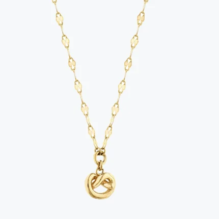 Düğümlü Ezme Forse Zincir Choker, 14 Ayar Altın, Sarı renk, 1.61 g
