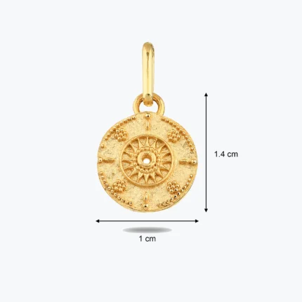 14 Ayar Altın, Sarı renk, 0.98 g özellikli Etnik Desen Bileklik Charm galeri görünümü