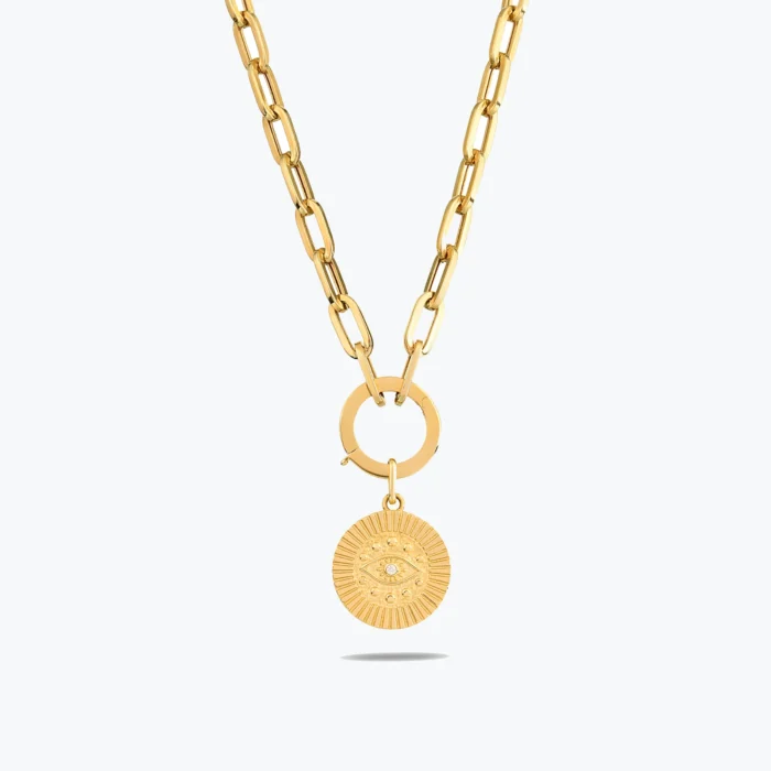 Etnik Göz Charm Kolye 1 Etnik Göz Charm Kolye – 14 Ayar Altın, Sarı renk, 14.25 g