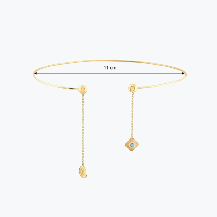 Galaksi Tel Choker yakın plan görünümü – 14 Ayar Altın, Sarı renk, 7.68 g