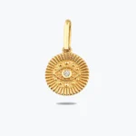 Göz Damga Bileklik Charm, 14 Ayar Altın, Sarı renk, 0.92 g